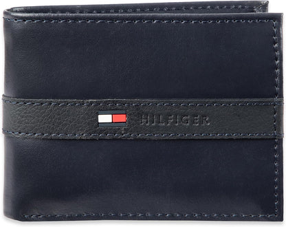 Tommy Hilfiger Cartera Passcase para hombre con ventana de identifi...