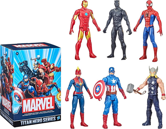 Marvel Titan Hero Series - Figura de acción multipaquete, 6 figuras...