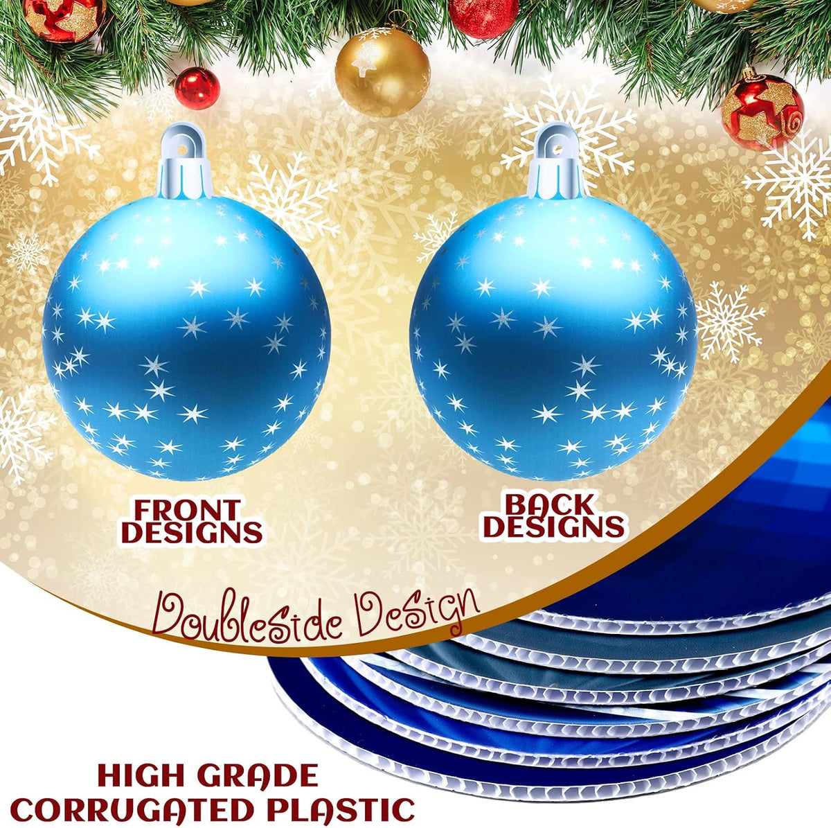 Sumind 10 piezas de decoraciones navideñas para exteriores, adornos...