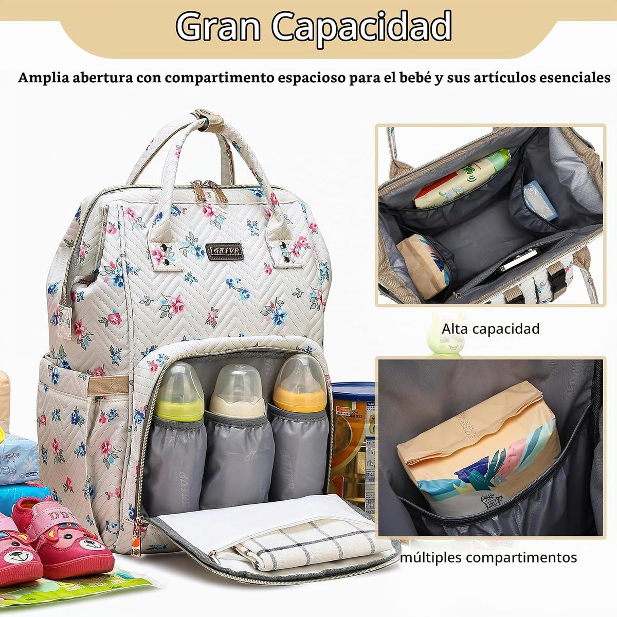 GAIVP - Mochila para pañales, bolsas de pañales para bebés, niñas y...