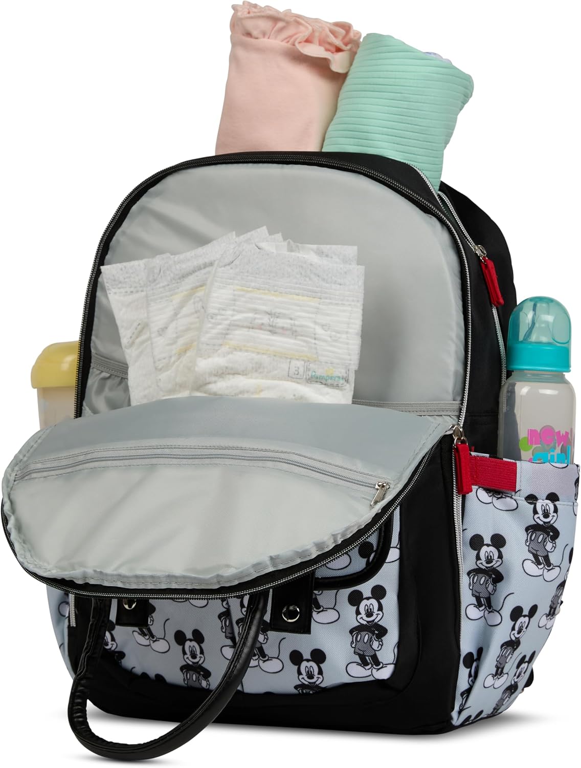 Disney Mochila para pañales con cambiador de Mickey Mouse \u2013 Bo...