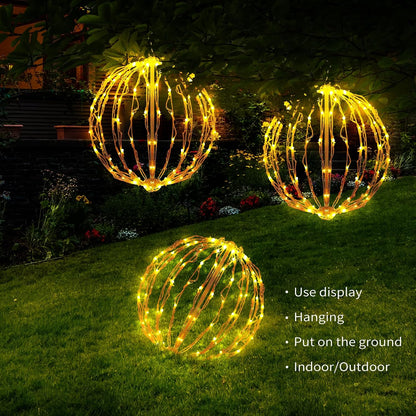 Bolas de luz de Navidad de 16 pulgadas, paquete de 3 decoraciones n...