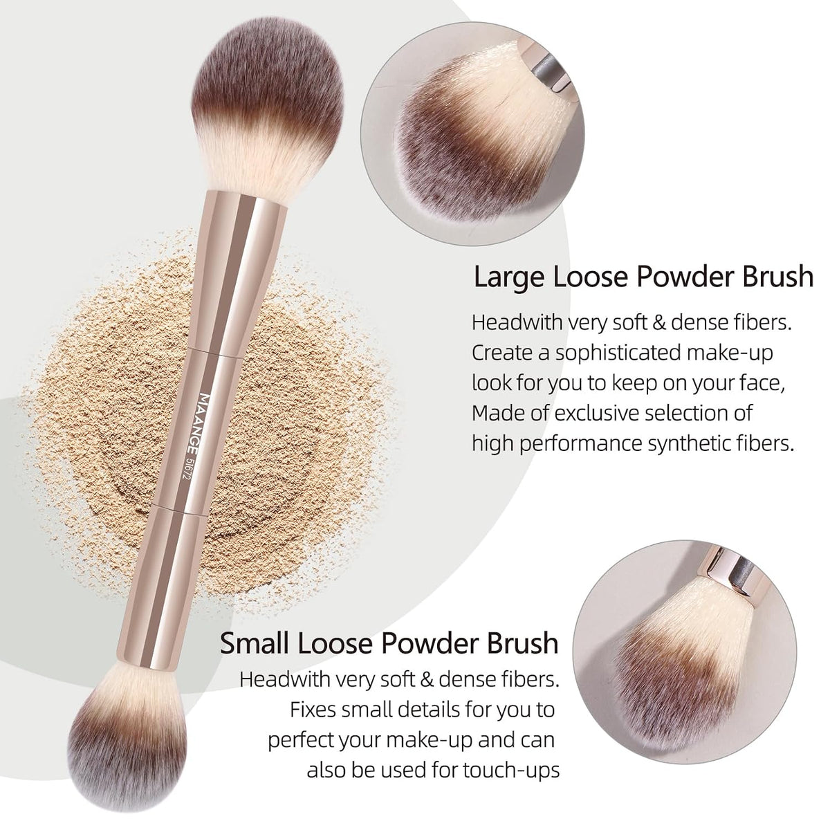 MAANGE 20 piezas de brochas de maquillaje con caja de regalo, broch...