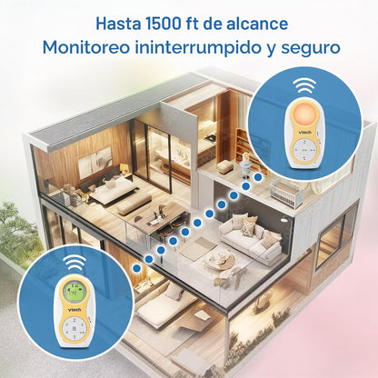 VTech Monitor de audio digital para bebés con hasta 1500 pies de al...