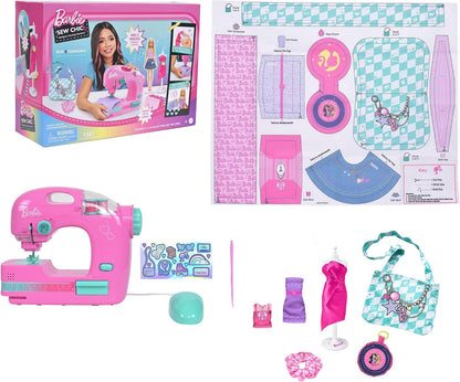 Barbie Sew Chic - Máquina de coser de diseñador - Kit de manualidad...