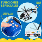 JOYIN Juego de camión de rescate de policía 25 en 1 con sonidos y l...