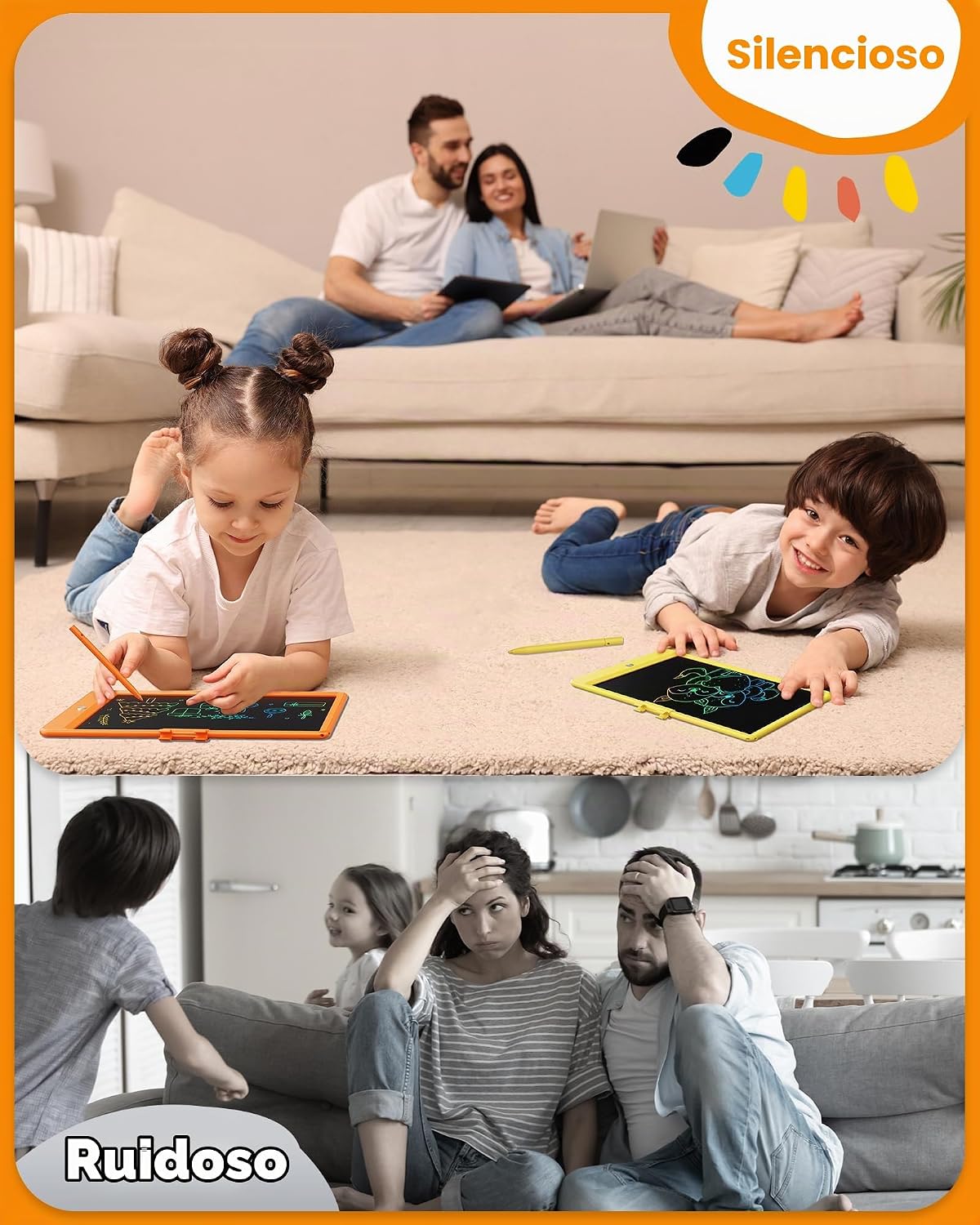 Bravokids - Tablet de escritura LCD para niñas y niños de 3 a 8 año...