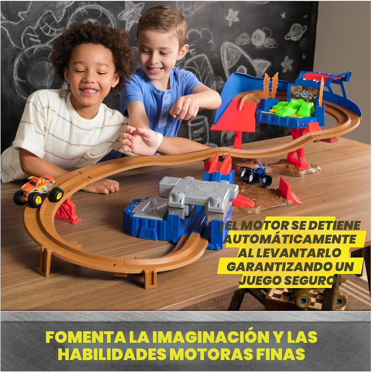 Monster Jam Supercharge Speedway Monster Truck Juego de juego, esca...