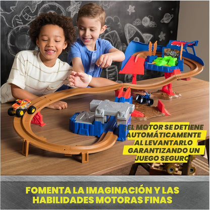 Monster Jam Supercharge Speedway Monster Truck Juego de juego, esca...
