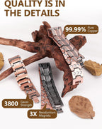 Pulsera de cobre para hombre Feraco, 3 veces más fuerte, pulseras m...