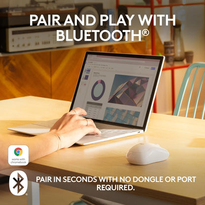 Logitech Ratón inalámbrico Bluetooth silencioso compacto M240 - Bla...