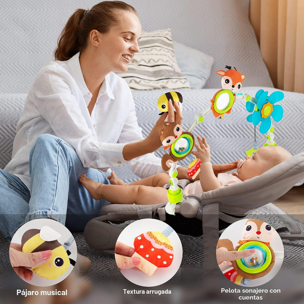 Lynncare Arco Ajustable de Juguetes para Cuna de Bebé para Lactante...