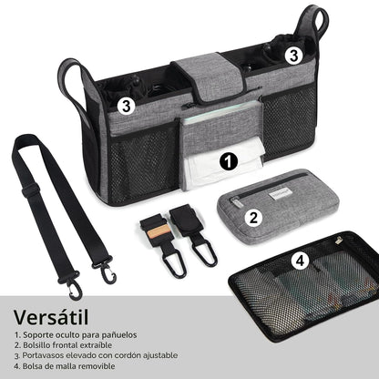 TOPDesign Organizador universal para cochecito de bebé, carrito dob...