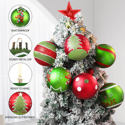 Lanpn 6 piezas de adornos de Navidad extra grandes de 6 pulgadas pa...