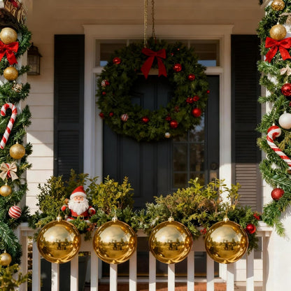 Zubebe 4 piezas de adornos de bola de Navidad extra grandes de 6...
