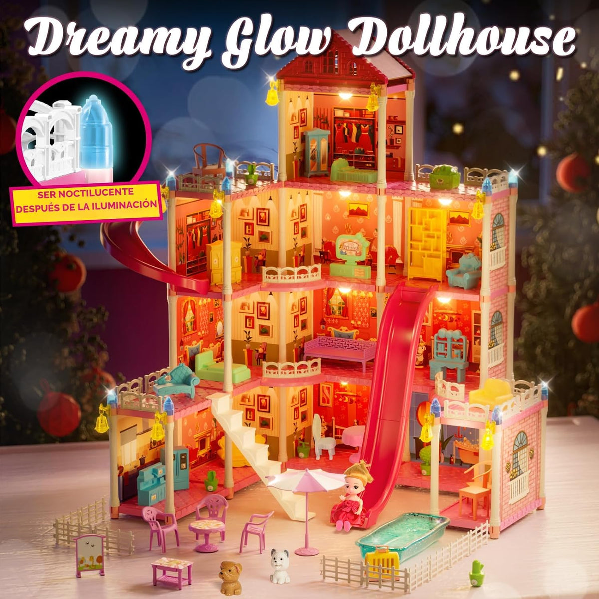 Lehoo Castle Doll House 4 pisos 12 habitaciones, juego de casa de m...