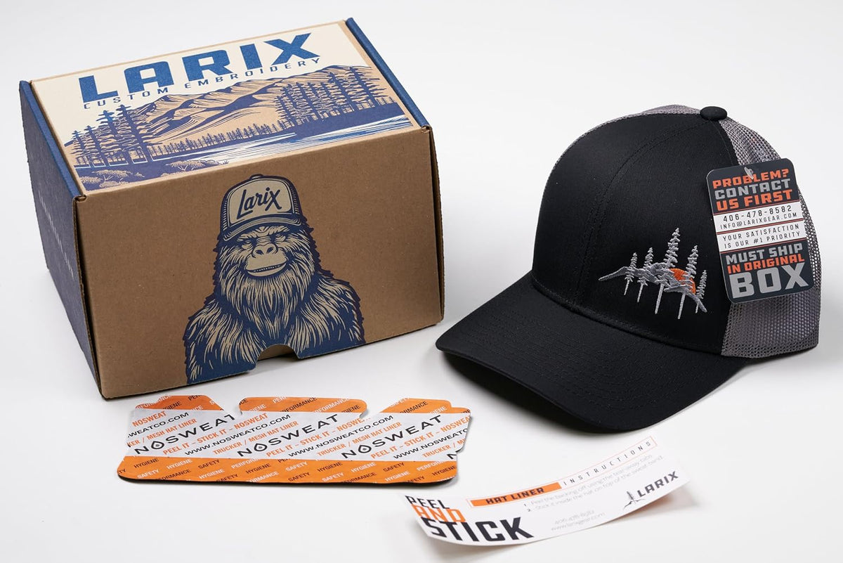 LARIX Trucker Hat Men - Gorra Snapback con parte trasera de malla t...