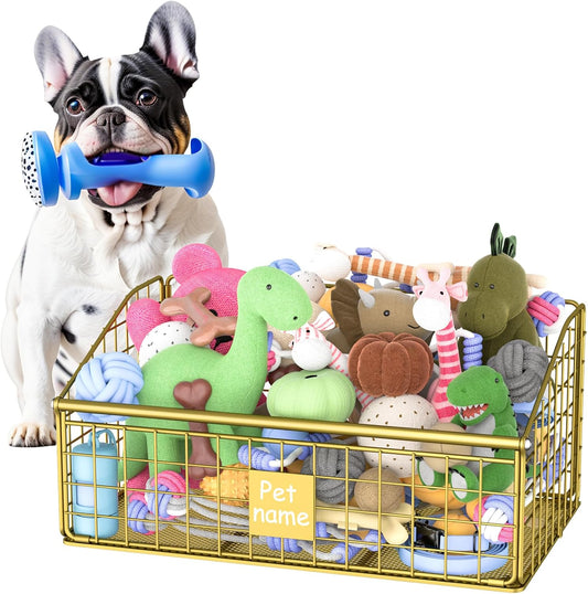 Kaiferty Cesta de Juguetes para Perros Caja de Juguetes, Cesta de M...