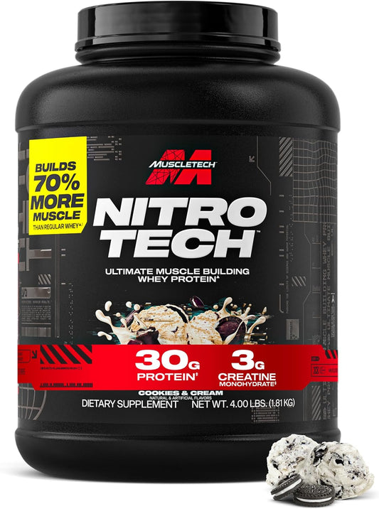 MuscleTech - Proteína de suero en polvo (galletas y crema, 4 libras...
