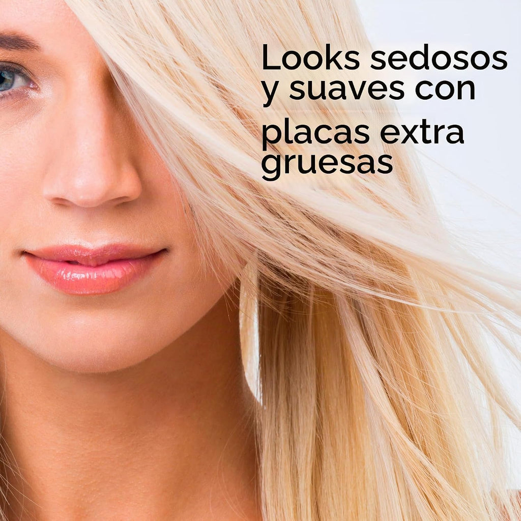 Conair - Plancha para el cabello, doble cerámica, platos extra anch...