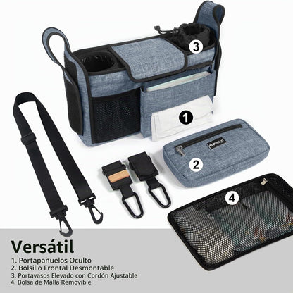 TOPDesign Organizador universal para cochecito de bebé, carrito de...