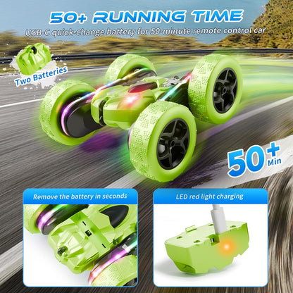 Zalneo - Auto de acrobacias con control remoto \u2013 4WD 360° Flip...