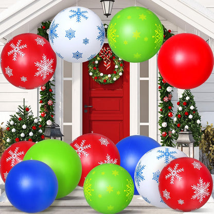 Jetec - 12 bolas inflables gigantes de Navidad para exteriores, 12...