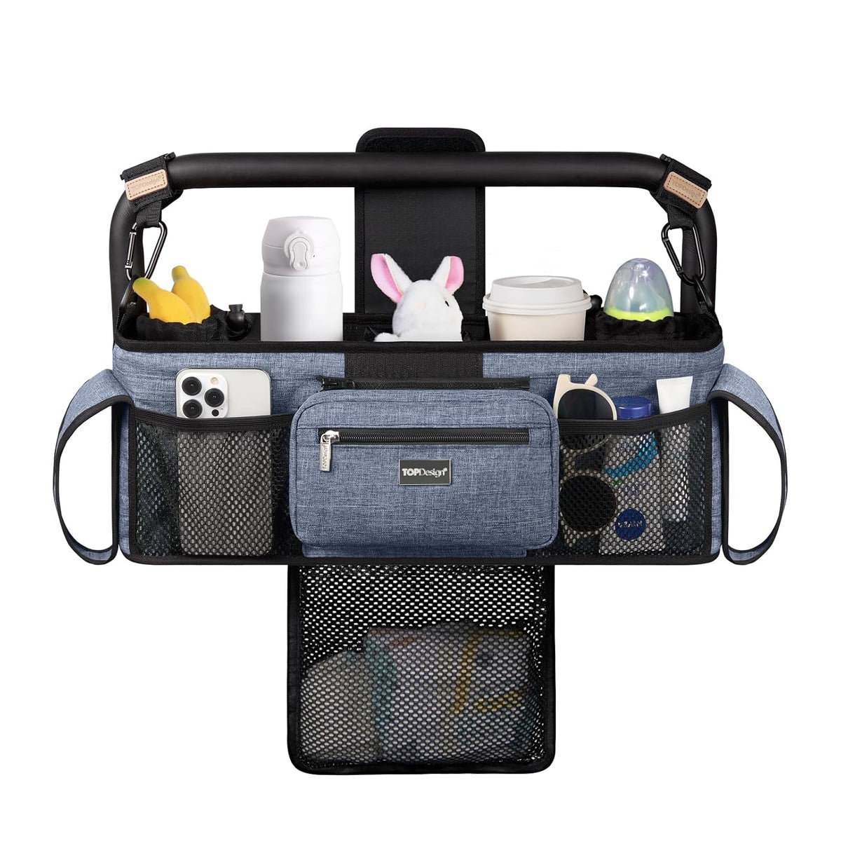 TOPDesign Organizador Universal para Cochecito de Bebé, Caddy para...