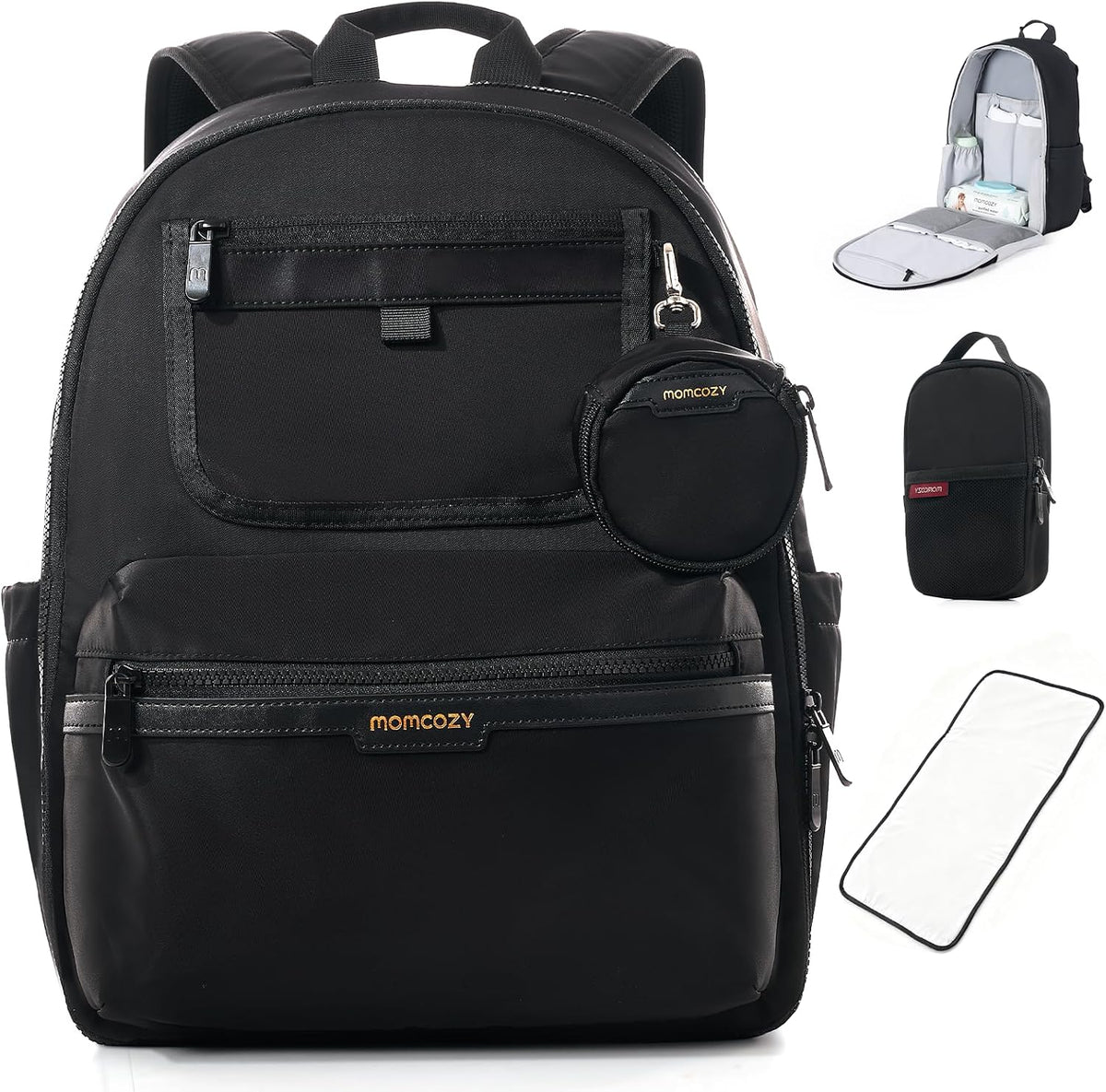 Momcozy Mochila para pañales para viajes y trabajo, impermeable y c...