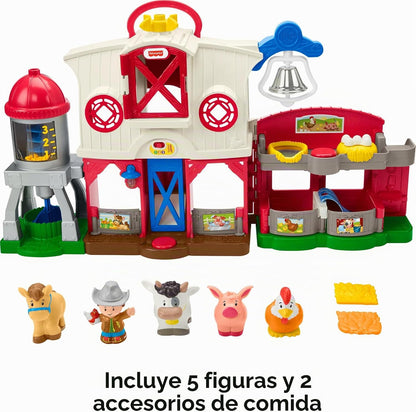 Juego de granja de personas pequeñas que cuidan animales de Fisher-...