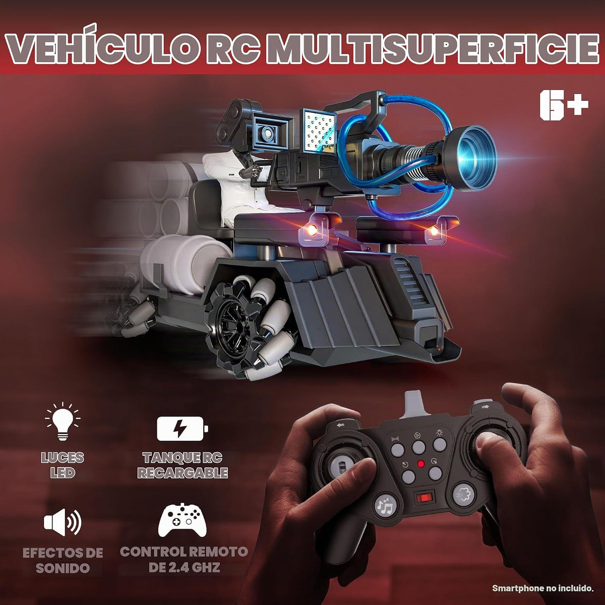 Force1 Juguete de Inodoro Skibidi con Licencia Oficial Figura de Ca...