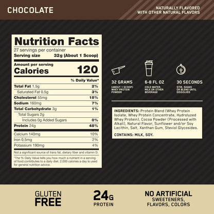 Optimum Nutrition Estándar dorado 100% Proteína de Suero de Leche e...