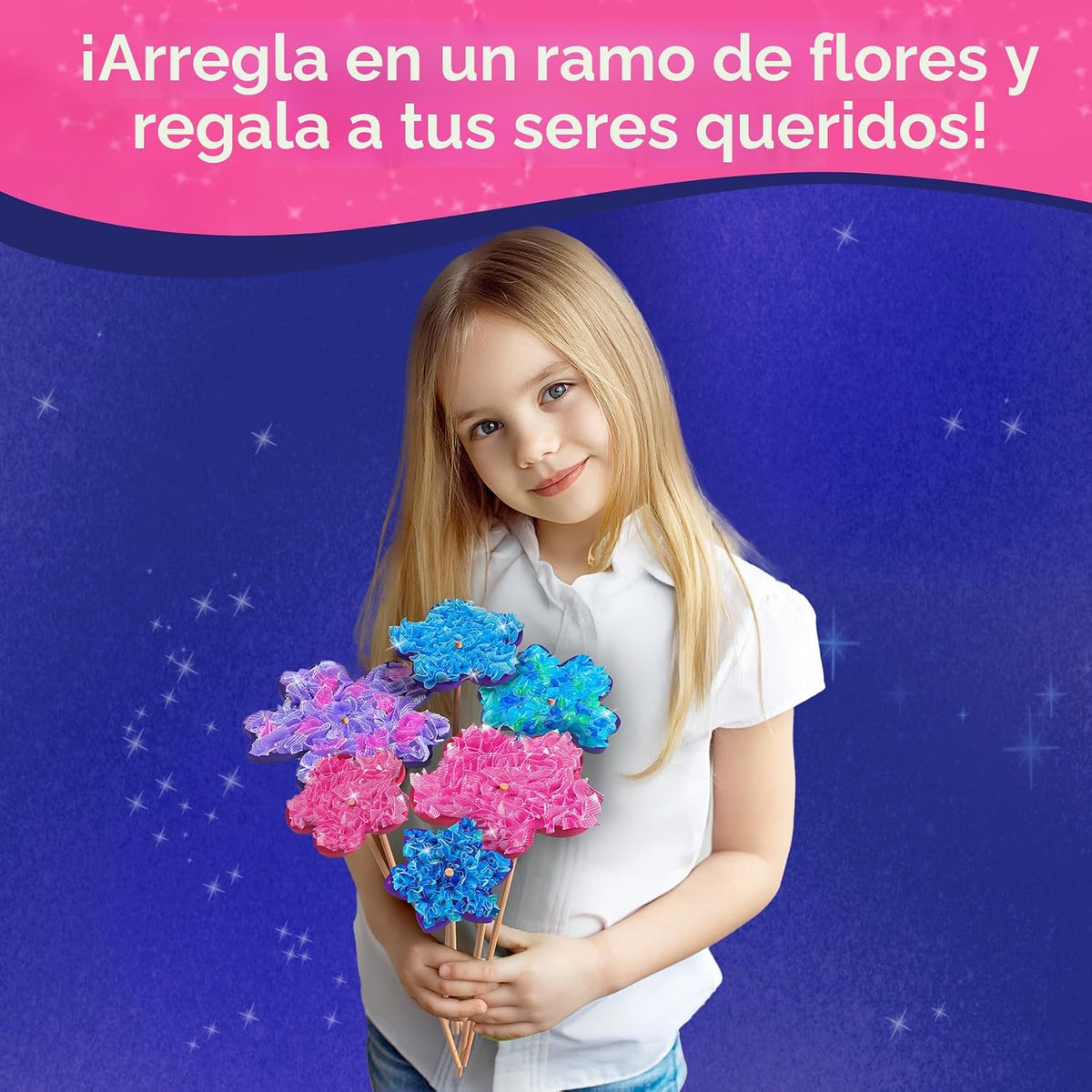 Skillmatics Poke-in Art - Ramo de flores, kit de manualidades de ma...