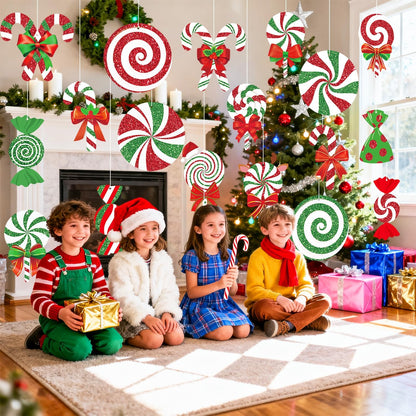 18 piezas de decoraciones de Navidad para exteriores, adornos de pa...