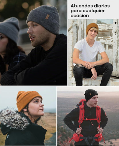 FURTALK Gorro para Hombres y Mujeres con Puños Tejido Grueso Unisex...