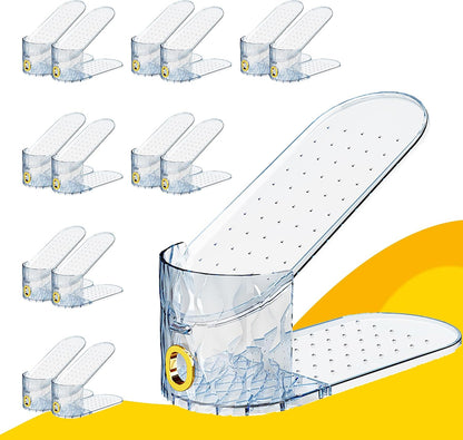 WMBOOX Organizador de ranuras para zapatos, paquete de 15 apiladore...