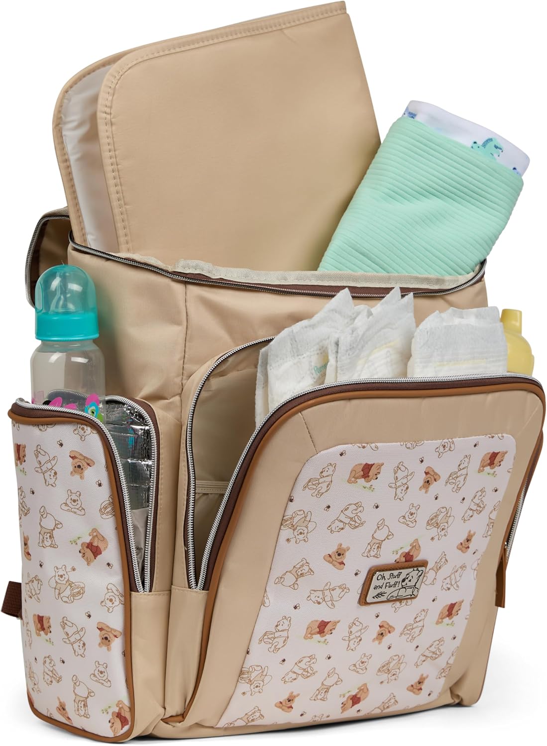 Disney Winnie the Pooh - Mochila para pañales con cambiador, bolsa...