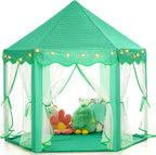 Monobeach Tienda de campaña de princesa para niñas, casa de juegos...