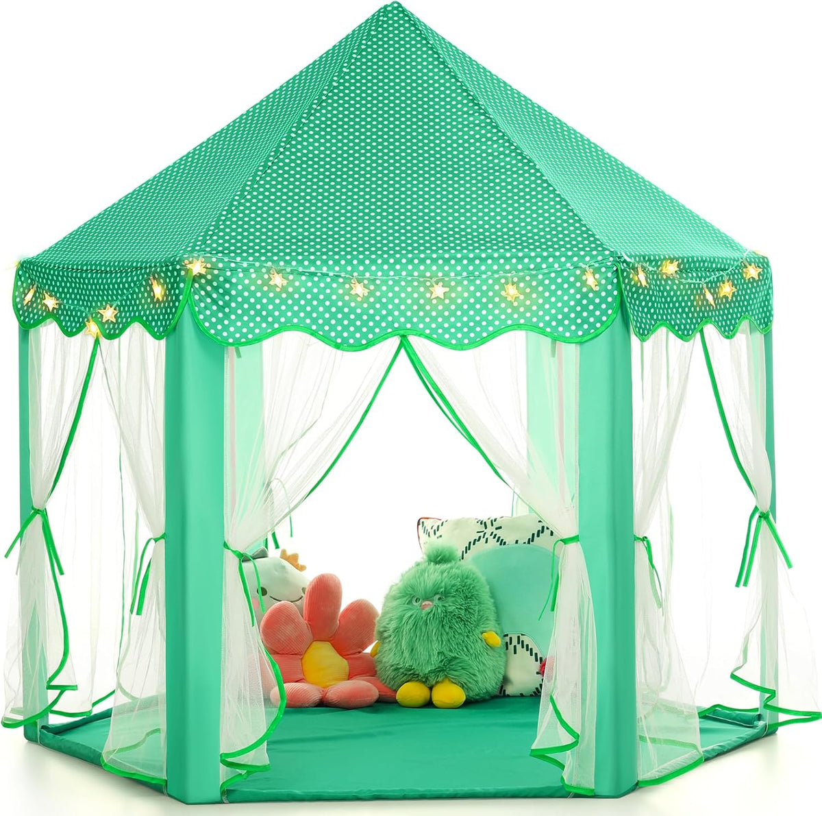 Monobeach Tienda de campaña de princesa para niñas, casa de juegos...