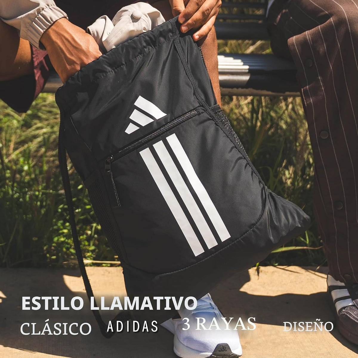 adidas Alliance Sackpack - Mochila con cordón para deportes, bolsa...