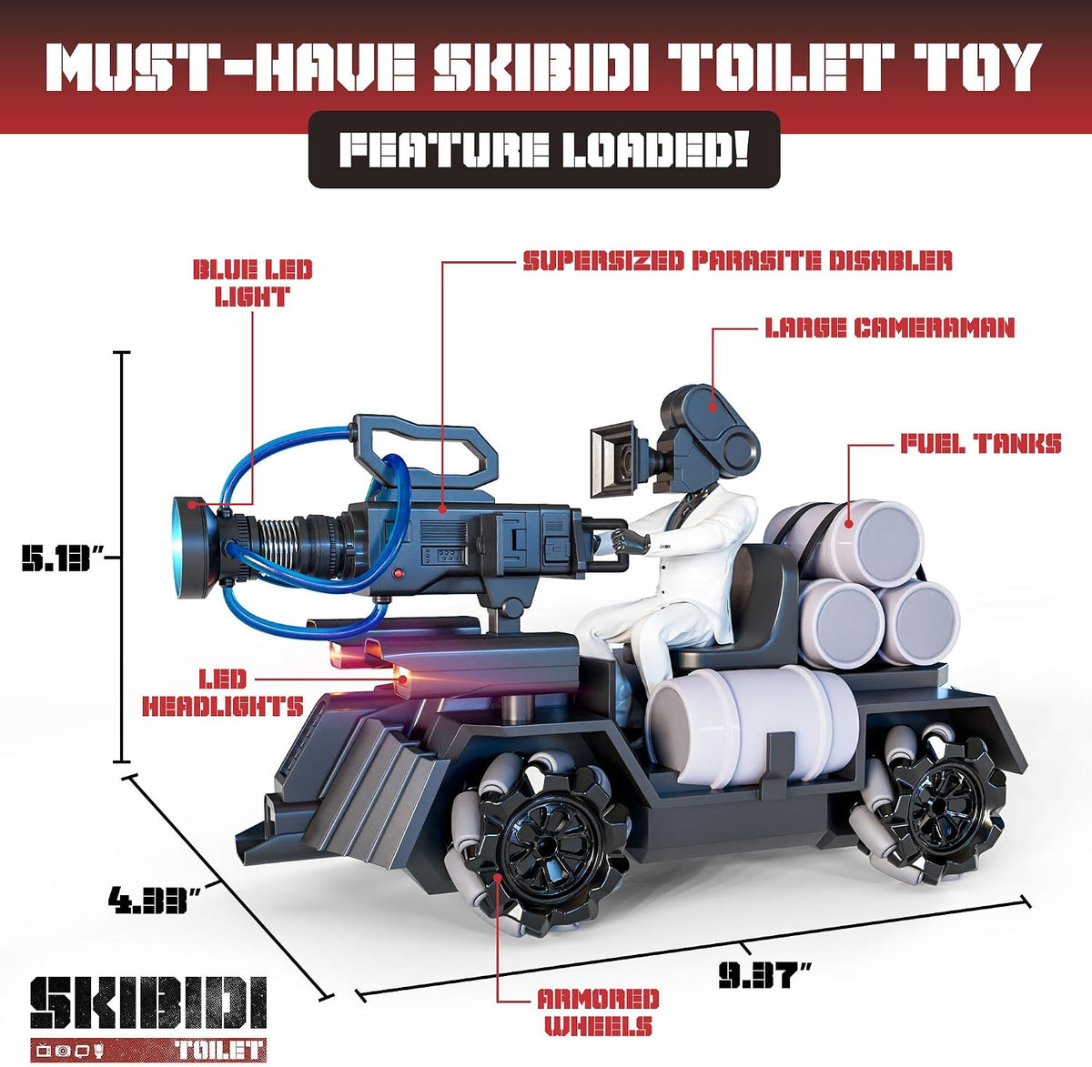 Force1 Juguete de Inodoro Skibidi con Licencia Oficial Figura de Ca...