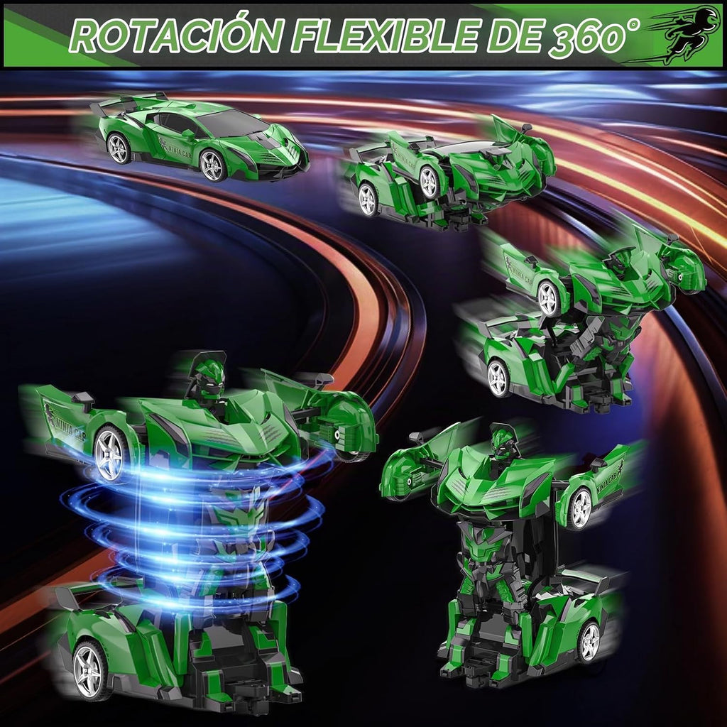 BLUEJAY Transform RC Cars para niños de 3 a 12 años, coche de contr...
