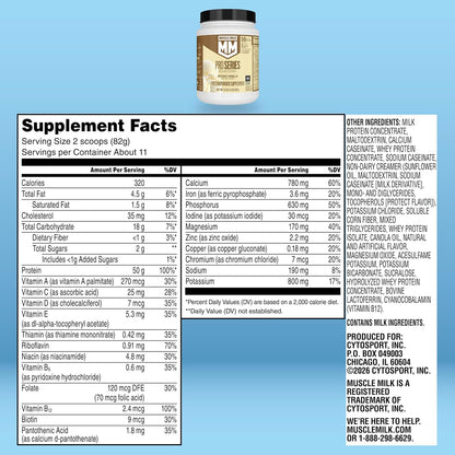 Muscle Milk Pro Series Polvo de Suplemento de Proteína, Vainilla In...