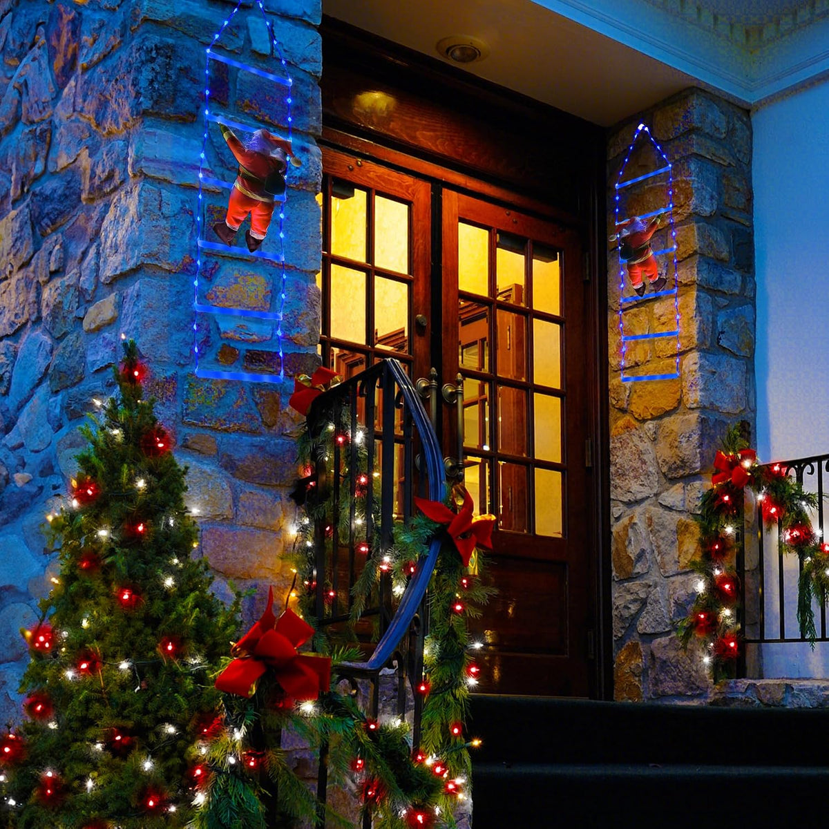 Toodour Luz LED de Navidad, luces decorativas de escalera de Navida...