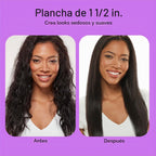 Conair - Plancha para el cabello, doble cerámica, platos extra anch...
