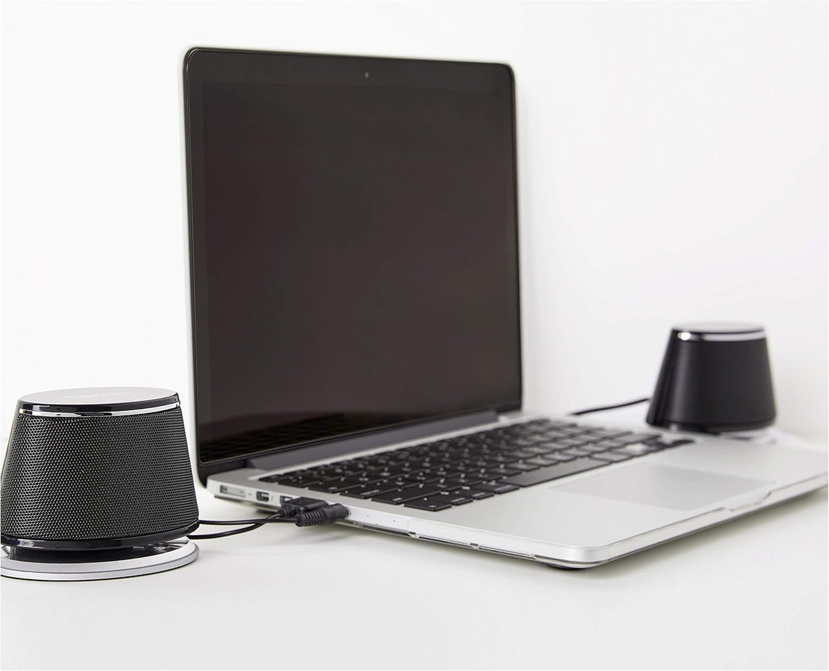 Amazon Basics - Altavoces de computadora alimentados por USB con so...