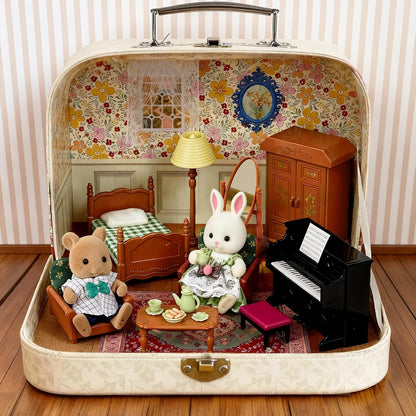Juego de maletas para muebles de dormitorio para niños, 2 muñecas f...
