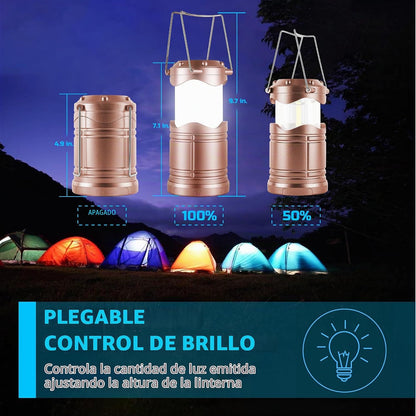 Lichamp Linterna LED para campamento, paquete de 4 linternas alimen...
