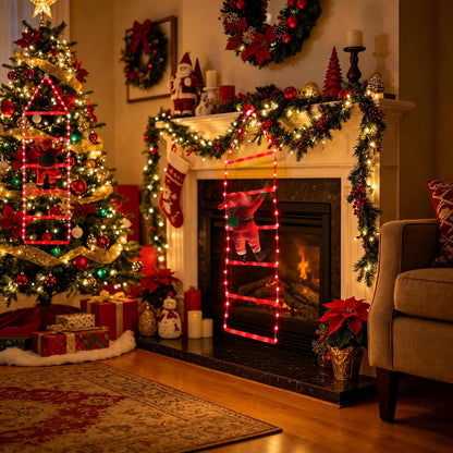 Toodour Luz LED de Navidad, luces decorativas de escalera de Navida...