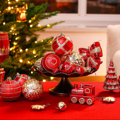 Alupssuc Juego de 82 bolas de Navidad, encantador juego de regalo c...